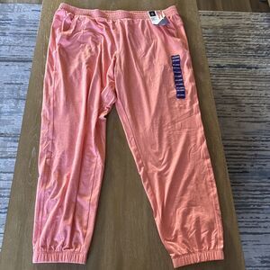 NWT Womens Pink Members Mark Sherpa Lined Jogger Sweats XXL Pajama Pants